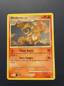 Pokemon Diamond & Pearl Monferno LV. 18 56/130 DP LP/NM Pokemon TCG - Image 1