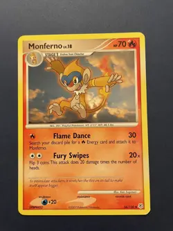 Pokemon Diamond & Pearl Monferno LV. 18 56/130 DP LP/NM Pokemon TCG - Image 2