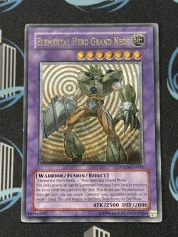 Yugioh Elemental Hero Grand Neos STON-EN035 Ultimate Rare LP - Image 1