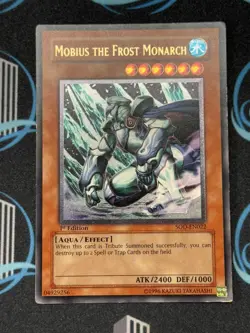 Yugioh Mobius The Frost Monarch 1st ed SOD-EN022 edition Ultimate Rare VLP+ - Image 3