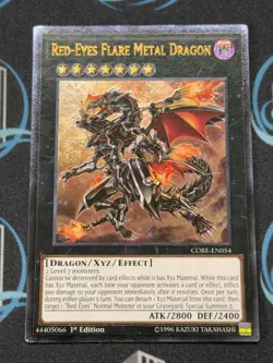 Yugioh Red-Eyes Flare Metal Dragon CORE-EN054 Ultimate Rare 1st Ed - Image 1