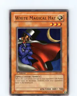 Yu-Gi-Oh TCG White Magical Hat SDJ-021 1st Edition Regular Common Card LP-NM - Image 1