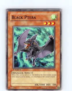 Yu-Gi-Oh TCG Black Ptera POTD-EN018 1st Edition Regular Common Card Played LP - Image 1