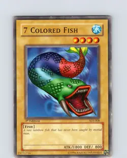 Yu-Gi-Oh TCG 7 Colored Fish SDJ-008 1st Edition Regular Common Card Played LP - Image 1