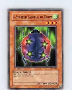 Yu-Gi-Oh TCG 4-Starred Ladybug Of Doom PSV-088 1st Edition Common Card LP-NM - Image 1