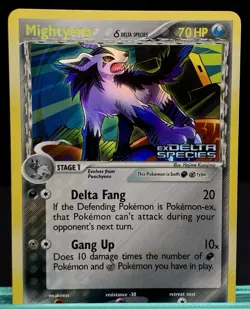 Mightyena 24/113 - 2005 EX Delta Species Pokemon Reverse Holo Rare Stamped Card - Image 1