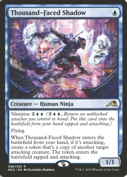 MTG Thousand-Faced Shadow (086) *Non-Foil* Base Kamigawa: Neon Dynasty MT/NM - Image 1