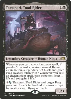 MTG Tatsunari, Toad Rider (123) *Non-Foil* Base Rare Kamigawa Neon Dynasty MT/NM - Image 1