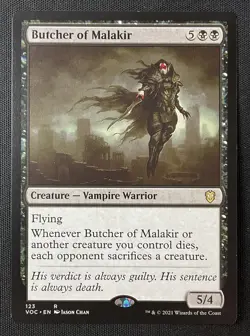 MTG Commander: Innistrad Crimson Vow #123 Butcher of Malakir NM - Image 1