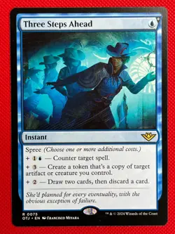 MTG 1X Three Steps Ahead X1 Outlaws of Thunder Junction Magic - NM/MT - Image 1