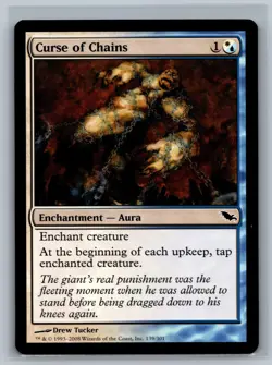 Magic The Gathering Shadowmoor 4x Curse of Chains #156/301 MTG TCG CCG Playset - Image 1