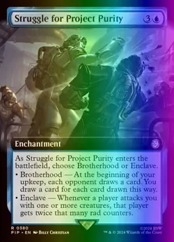 1x FOIL BORDERLESS STRUGGLE FOR PROJECT PURITY Fall Out - MTG - Magic - Image 1