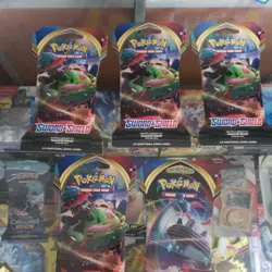 Pokemon TCG: Sleeved 10 Card Booster Pack Sword and Shield Base Set - Image 1