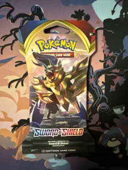 Pokemon TCG: Sleeved 10 Card Booster Pack Sword and Shield Base Set - Image 1