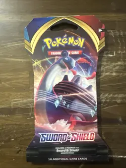Pokemon TCG: Sleeved 10 Card Booster Pack Sword and Shield Base Set - Image 1