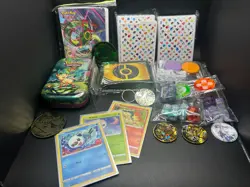 20 Pc Lot Pokemon TCG 151 Empty ETB w/ Dice Tin Sleeves Coins Cards + More! - Image 1
