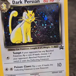 2000 Dark Persian #17 Black Star Promo Holo Rare Pokemon MP - W/ Swirl - Image 2