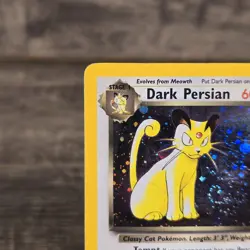 2000 Dark Persian #17 Black Star Promo Holo Rare Pokemon MP - W/ Swirl - Image 3