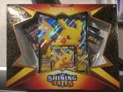 2021 POKEMON PIKACHU V COLLECTION BOX SHINING FATES NEW FACTORY SEALD - Image 1