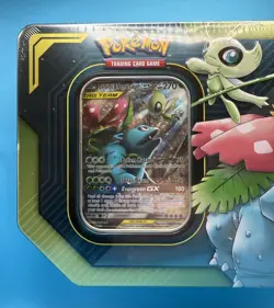 2019 Pokemon Venusaur & Celebi GX Tag Team Up Tin New Factory Sealed TCG - Image 3