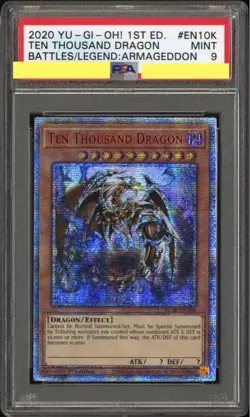 PSA 9 Mint 2020 Ten Thousand Dragon BLAR-EN10K 1st ED Holo YuGiOh English - Image 3