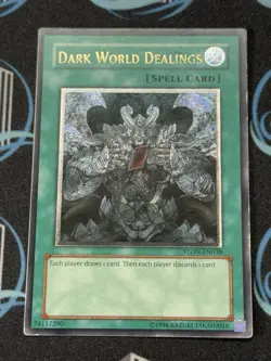 Yugioh Dark World Dealings STON-EN038 Ultimate Rare MP - Image 1