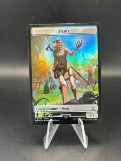 T 0002 Hero 0010 Knight Creature Emblem Token Final Fantasy MTG Card - Image 1