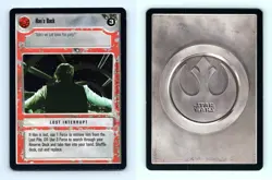 Han's Back Star Wars Premiere Limited 1995 LS Uncommon CCG Card - Image 1