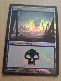 MTG: foil Swamp - Champions of Kamigawa - Magic Card - Image 1