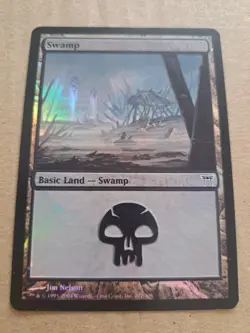 MTG: foil Swamp - Champions of Kamigawa - Magic Card - Image 1