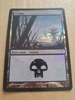 MTG: foil Swamp - Champions of Kamigawa - Magic Card - Image 1