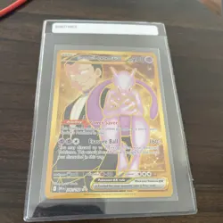 Destined Rivals Gold Team Rockets Mewtwo EX Hyper Rare Card 240/182 Pack Fresh! - Image 1