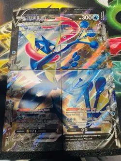 Pokemon Greninja V-Union SWSH155/156/157/158 Holo Black Star Promo 4 Card Set LP - Image 1
