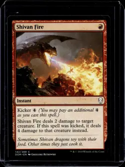 Magic the Gathering MTG Shivan Fire (142) Dominaria LP - Image 1