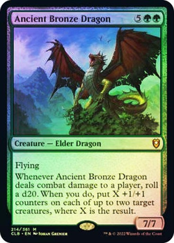 FOIL Ancient Bronze Dragon [Commander Legends: Battle for Baldur] M/NM MTG Magic - Image 1