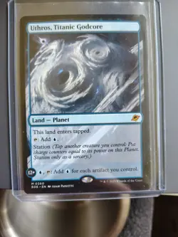 UTHROS, TITANIC GODCORE Edge Of Eternities MTG in hand! - Image 1