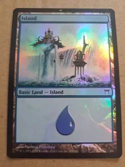Island FOIL Basic Land Common Magic MTG Champions of Kamigawa - Image 1