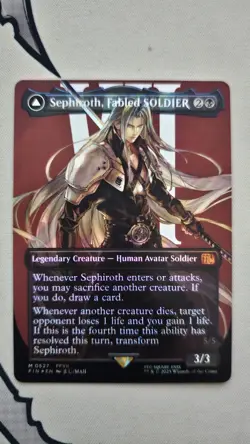 MTG: Final Fantasy - Sephiroth, Fabled Soldier (0527) (Borderless, Surge Foil) - Image 2