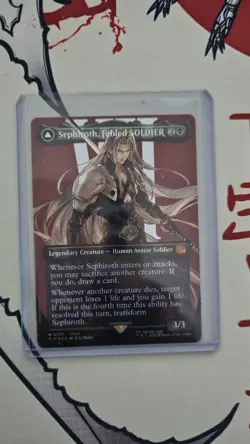 MTG: Final Fantasy - Sephiroth, Fabled Soldier (0527) (Borderless, Surge Foil) - Image 3