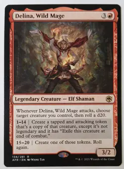 MTG Delina, Wild Mage Adventures in the Forgotten Realms - NM - Image 1