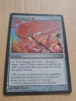 MTG Nine-Ringed Bo (Foil) [Champions of Kamigawa] 253 - Image 1