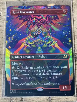 310 Rust Harvester FOIL SURREAL SPACE BORDERLESS Edge of Eternities EOE MTG Card - Image 1
