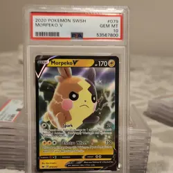 PSA 10 Gem Mint 2020 Pokemon SWSH Morpeko V - Image 1