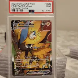 Zeraora Vmax GG42/GG70 Crown Zenith Holo Ultra Rare Pokemon TCG PSA 9 - Image 1