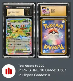 2024 Pokemon Japanese SV8a Terastal Festival Leafeon EX CGC Pristine 10 003/187 - Image 1