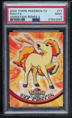Ponyta Topps Chrome Pokemon TV Animation Edition Series 2 PSA 9 MINT 2000 2f4 - Image 1