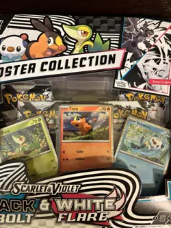 Pokemon Black Bolt And White Flare Unova Poster Collection Box! 4 Booster Packs - Image 2
