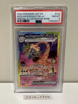2024 POKEMON SSP EN-SURGING SPARKS #242 ALOLAN EXEGGUTOR EX PSA 8 - Image 1