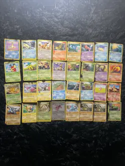 Pokemon Card Mixed Lot 32 Cards Mixed Condition Ungraded - Image 1