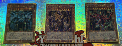YuGiOh Egyptian God Cards Slifer Obelisk Ra Millenium Gold Rare Set MB01 - Image 1